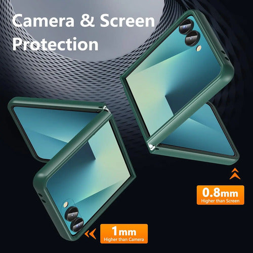 Funda Magnética Para Samsung Galaxy Z Flip 7 Verde Musgo