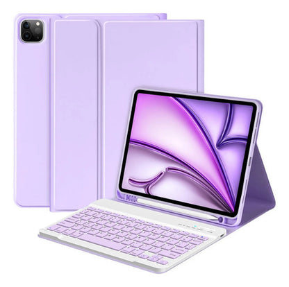 Funda Con Teclado Para iPad Pro M3 11  Violeta