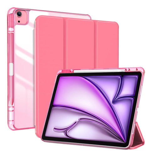 Funda Para iPad Air Con Soporte Para Lápiz Rosa