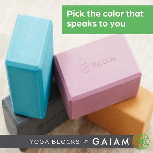 Bloque De Yoga Gaiam En Espuma Eva Antideslizante Y Liviana Rubor Ateniense