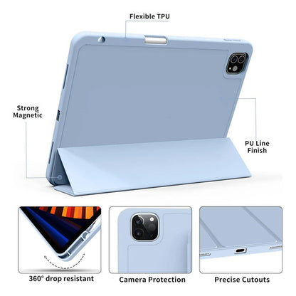 Funda Para iPad Pro 11'' Con Soporte Para Lápiz Azul Claro