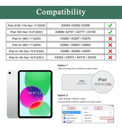 Funda Con Teclado Para iPad (a16) 11th/10th Gen Verde Lima