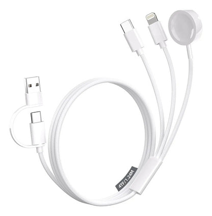 Cable De Carga 3 En 2 Usb C Para Apple Watch Y iPhone 4ft