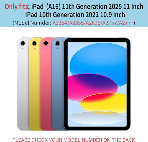 Funda Para iPad (a16) 11th Gen 2025 Y iPad 10th Negro