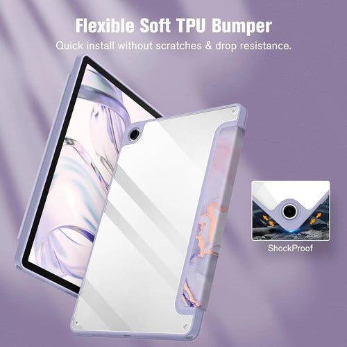 Funda Híbrida Para Samsung Galaxy Tab A9 Plus Lila