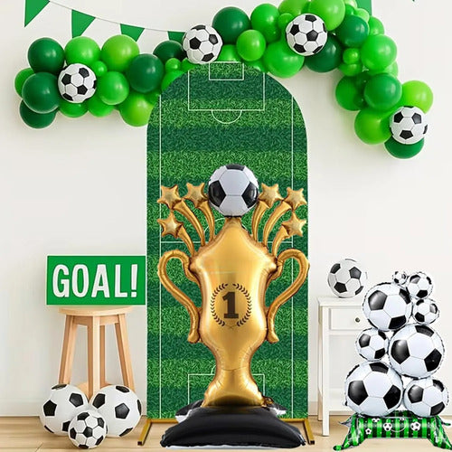 3 Globos Decoración Fiesta De Fútbol Fifa World Cup 2026 Dorado Y Negro/blanco