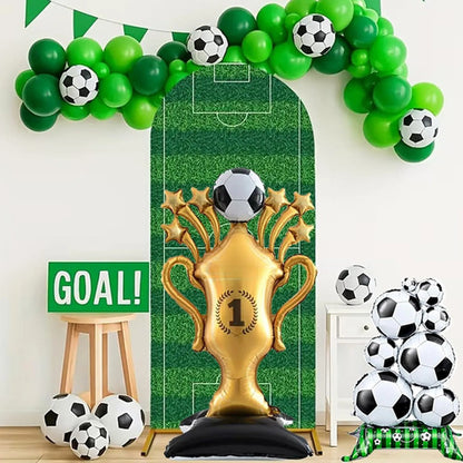 3 Globos Decoración Fiesta De Fútbol Fifa World Cup 2026 Dorado Y Negro/blanco