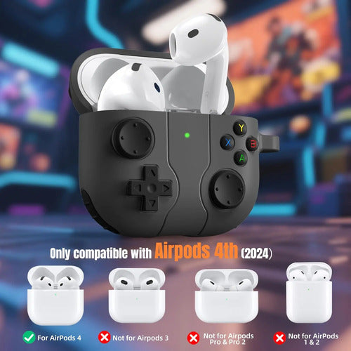 Estuche Getino Para AirPods 4 Con Kit De Limpieza, Negro Negro