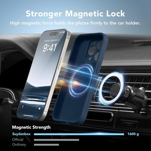 Funda Magnética Para iPhone 14 Pro Azul Oscuro