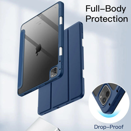 Funda Para iPad Pro 11 Pulgadas Con Soporte Para Lapiz Azul Marino