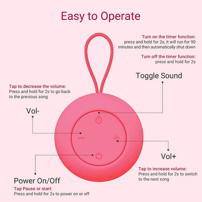 Máquina De Ruido Blanco Portátil Para Bebés Rosa