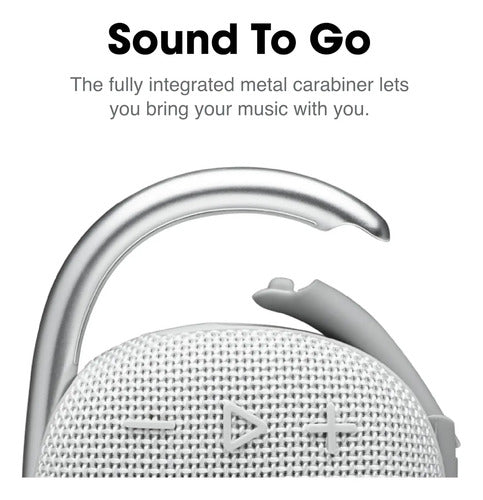 Jbl Clip 4: Parlante Bluetooth Ultracompacto E Impermeable Blanco