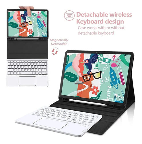 Funda Con Teclado Para Lenovo Tab M10 Hd Rosa