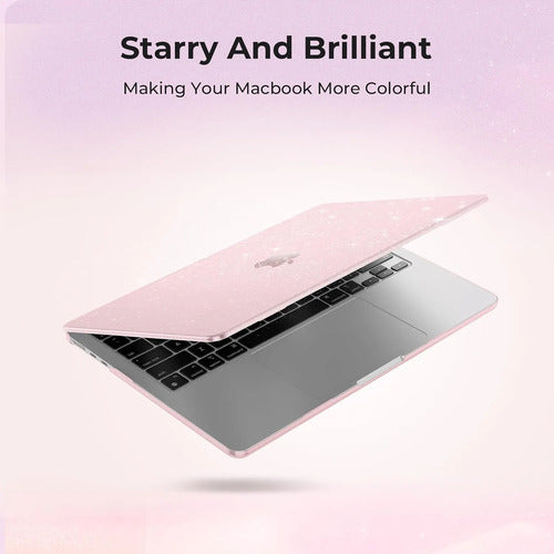 Carcasa Funda Transparente Para Macbook Air 13.6' Rosa