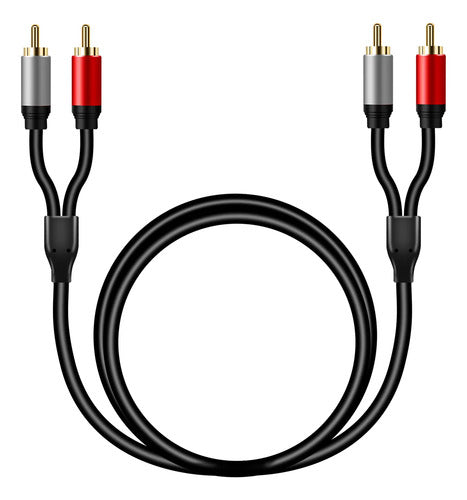 Cable De Audio 3ft 2rca A 2rca Chapado En Oro, Tan Qy