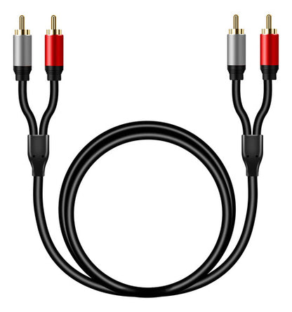 Cable De Audio 3ft 2rca A 2rca Chapado En Oro, Tan Qy