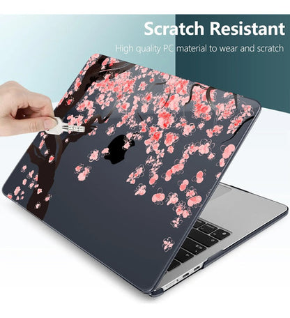 Funda Dura Dongke Para Macbook Air - Flor De Cerezo Rosa Chicle