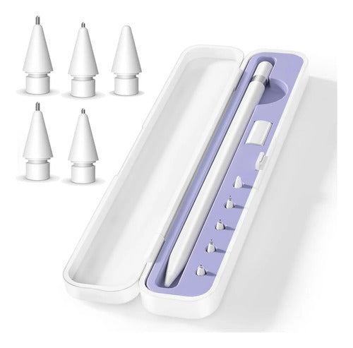 Inesore Estuche Para Apple Pencil Con 5 Puntas Lila