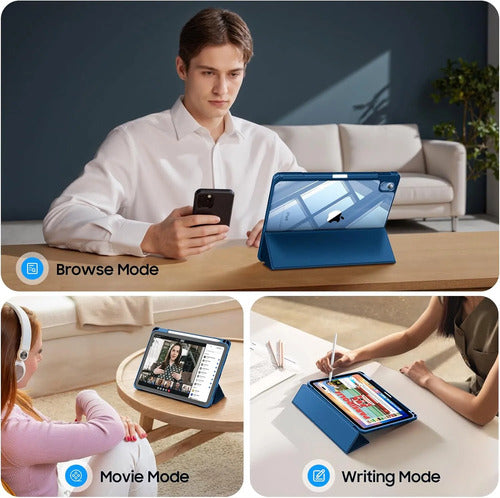 Funda Híbrida Delgada Para iPad Azul Marino