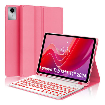 Funda Con Teclado Para Lenovo Tab M11 / K11 Lte 11 Pulgadas Rojo