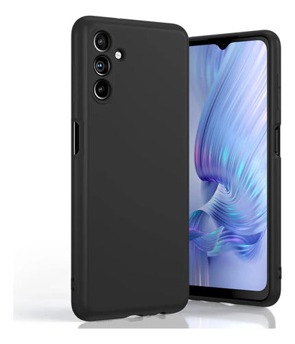 Funda Para Galaxy A13 5g, Silicona Líquida, Delgada, Suave Negro