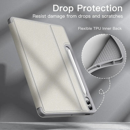Funda Para Samsung Galaxy Tab S9 Fe+ 12.4' Con Soporte Lapiz Plateado