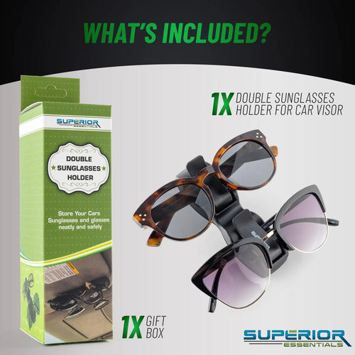 Clip De Visera Doble Para Gafas De Sol De Automóvil