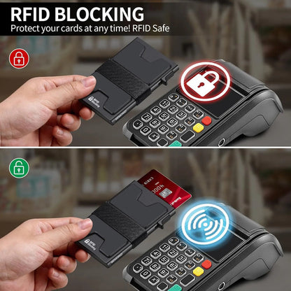 Billetera Para Hombre Con Bloqueo Negro