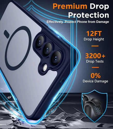 Funda Magnética Para Samsung Galaxy S25 Fe Azul Marino