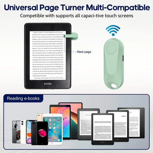 Control Remoto De Página Para Ebooks Y Tablets Verde Claro
