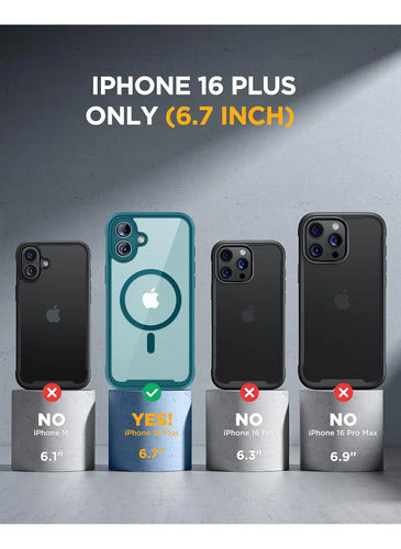 Miracase Funda Magnética iPhone 16 Plus 6.7  Con Protecto... Verde Oscuro