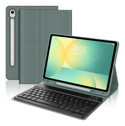 Funda Con Teclado Para Samsung Galaxy Tab S10 Lite/s10 Fe... Verde