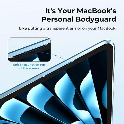 Carcasa Funda Transparente Para Macbook Air 13.6' Azul Claro
