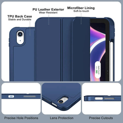 Funda Para iPad A16 / 11 Generacion Con Soporte Para Lápiz Azul Oscuro