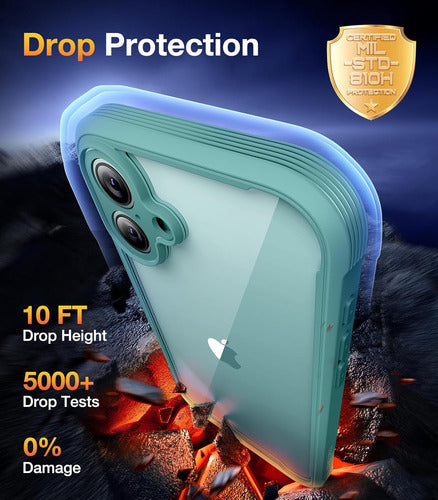 Funda Para iPhone 16 Protección Total Verde