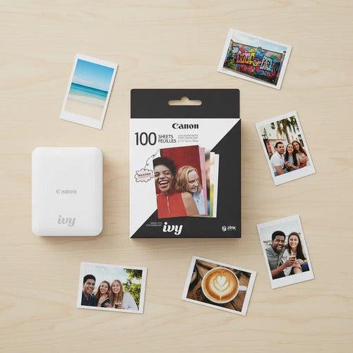 Canon Ivy Zink Papel Fotográfico Adhesivo 100 Hojas Multicolor