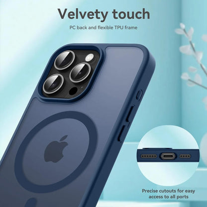 Funda Magnética Para iPhone 16 Pro Azul Marino