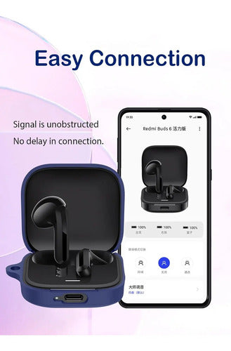 Funda Protectora De Silicona Para Audífonos Redmi Buds 6 Negro