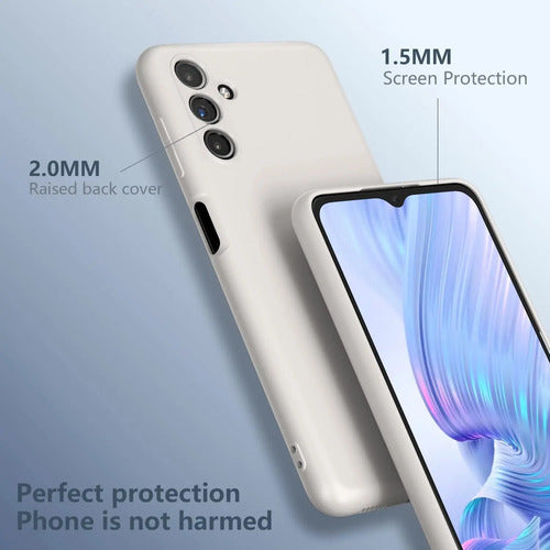 Funda Para Galaxy A13 5g, Silicona Líquida, Delgada, Suave Blanco