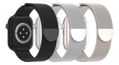 Pack 3 Correas Metálicas Malla Para Apple Watch 38-49mm Negro 3.8 Cm