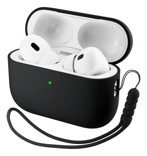 Funda Ornarto De Silicona Híbrida Para AirPods Pro 3 - Negra