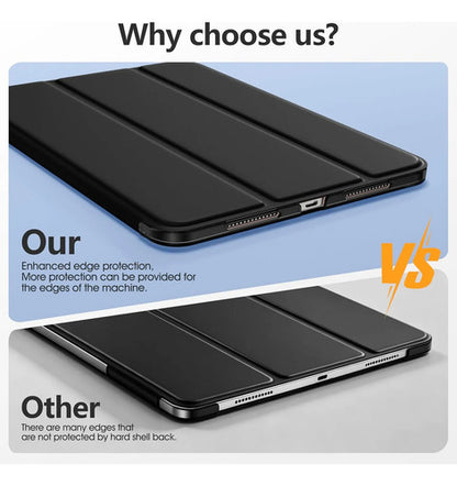 Funda iPad Pro Trasera Translúcida Con Soporte Tríptico Negro