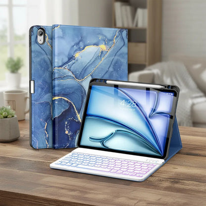 Funda Con Teclado Para iPad Air A-ocean Marble