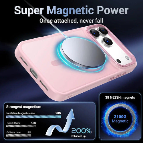 Funda Para iPhone 17 Pro Magnetica Rosa Claro