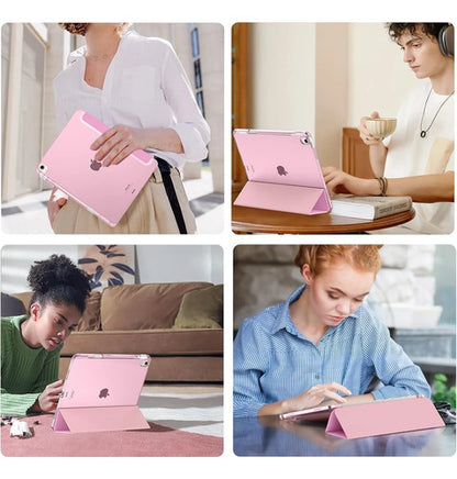 Funda Para iPad Air M4 13 Pulgadas Con Soporte Para Lápiz Rosa