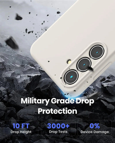 Funda De Silicona Líquida Para Samsung Galaxy S25 Blanco Lisa