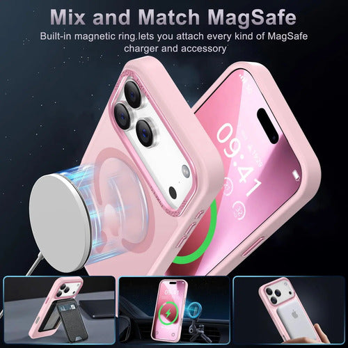 Funda Para iPhone 17 Pro Magnetica Rosa Claro