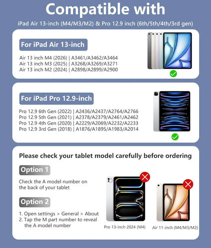 Funda Con Teclado Para iPad Air & Pro Azul