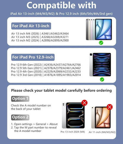 Funda Con Teclado Para iPad Air & Pro Azul