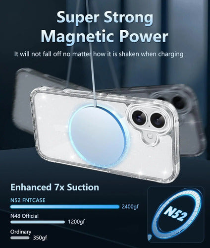 Funda Transparente Para iPhone 16 Plateado